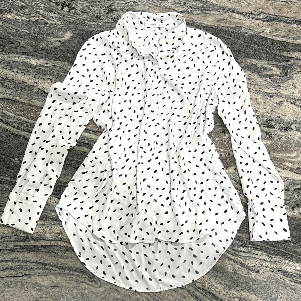 Mango Button Up Blouse